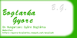 boglarka gyore business card